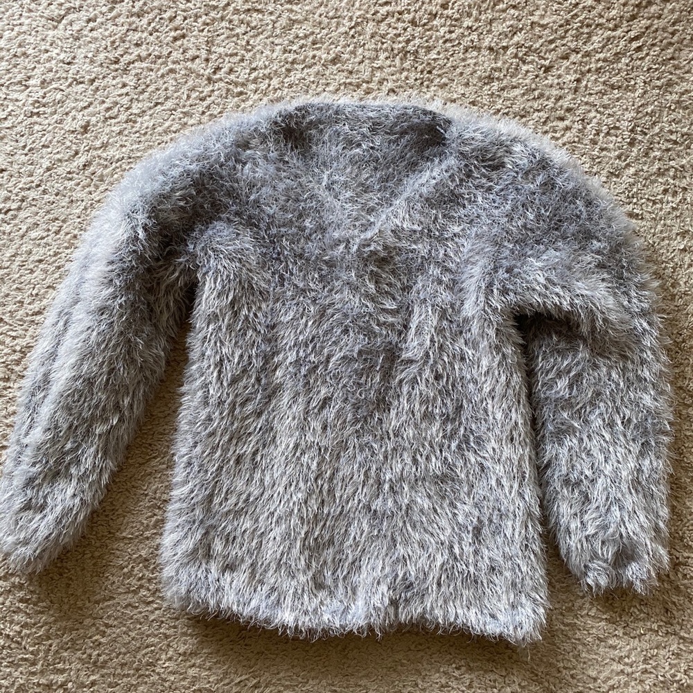 Grey fluffy sweater